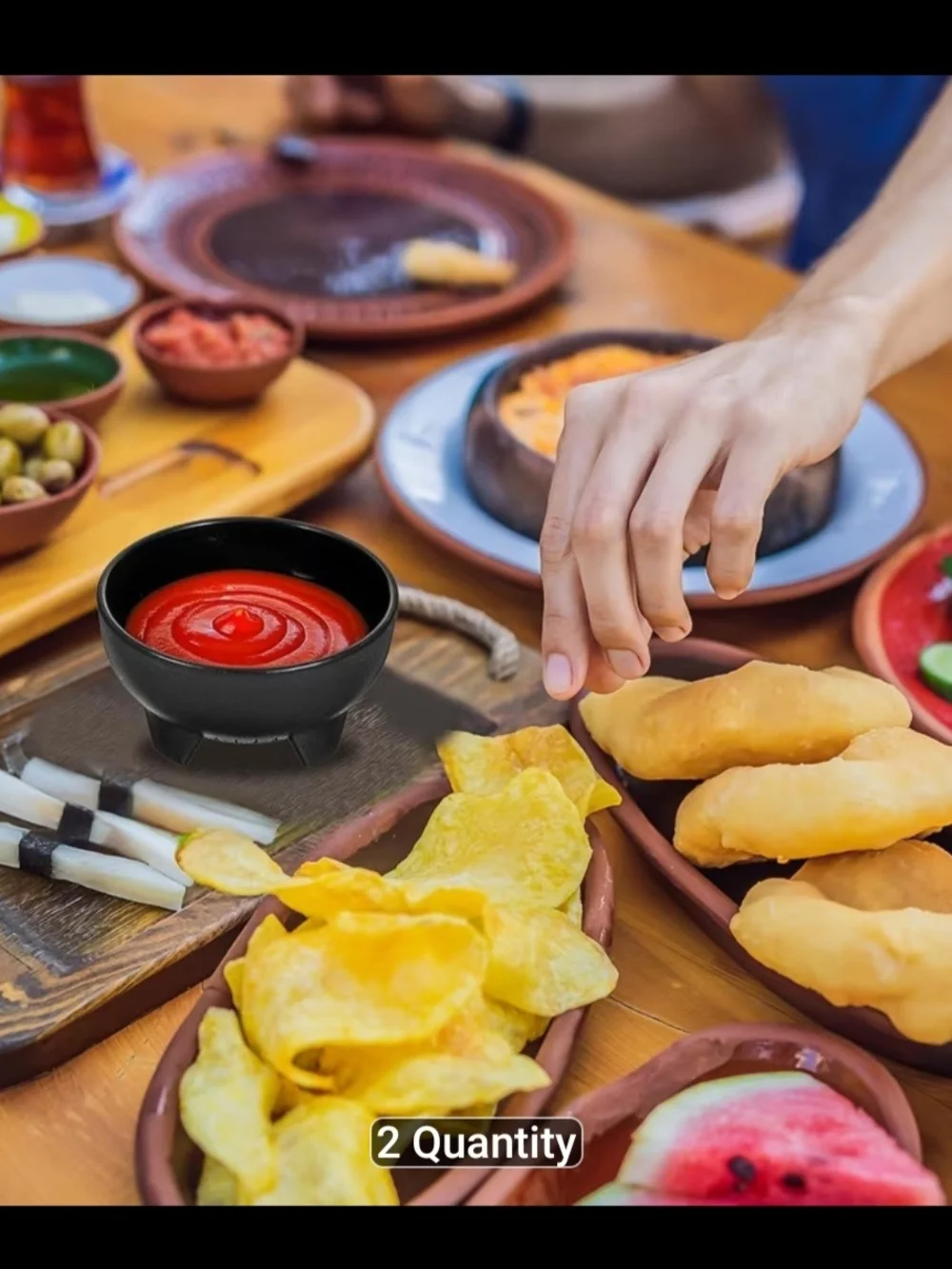 Footed Salsa Bowl Set - 2 Pieces